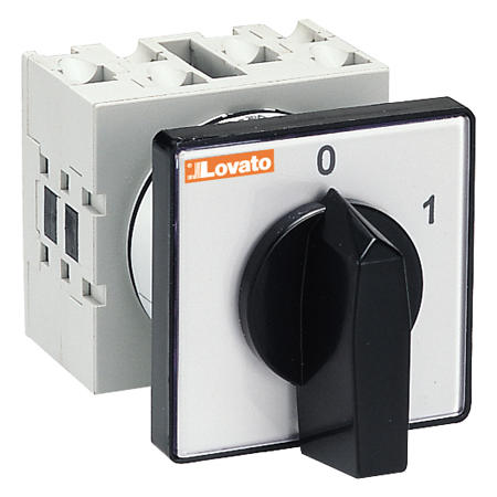 LOVATO Electric GX4091U vačkový spínač GX: 40A/2P, spínač 0-1, úhel 60°, čelní montáž