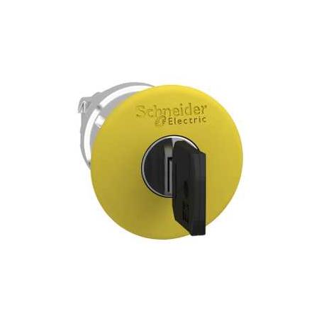 Schneider Electric ZB4BS15 Ovládací hlavice nouzového zastavení s aretací, odblokovat klíčem, žlutá