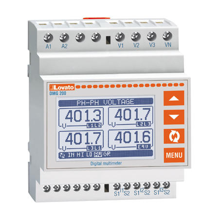LOVATO Electric DMG210L01 instalační digitální multimetr s LCD displejem, RS485 GB-RU-CZ-D-PL