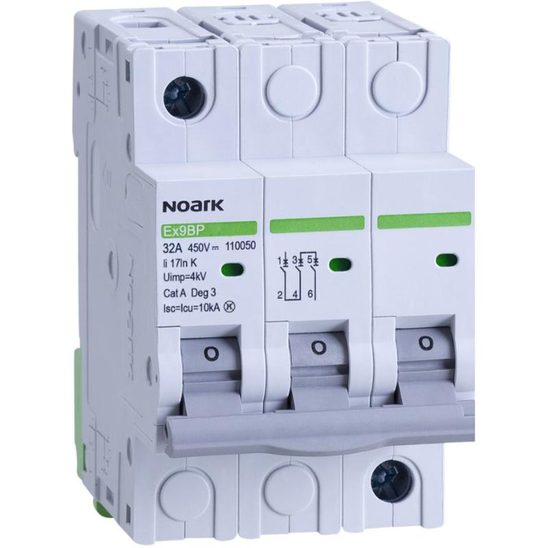 Noark 109988 Ex9BP 3P DC450V C1 DC inst. jistič 10 kA