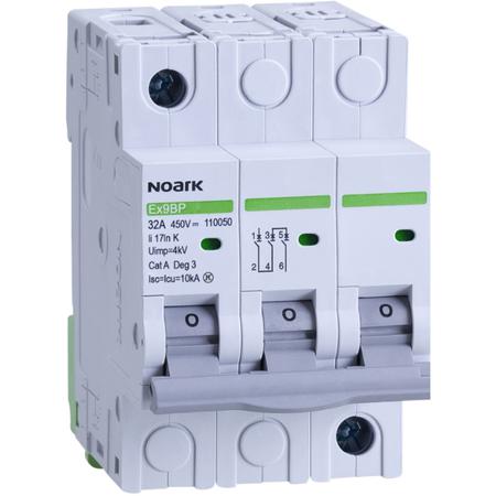 Noark 109991 Ex9BP 3P DC450V C4 DC inst. jistič 10 kA