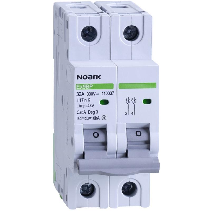 Noark 110032 Ex9BP 2P DC300V K6 DC inst. jistič 10 kA