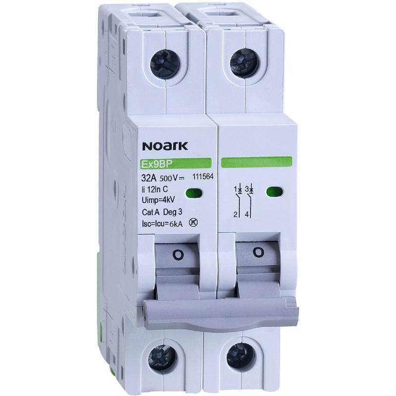 Noark 111567 Ex9BP 2P DC500V C63 DC ins jistič 6 kA p