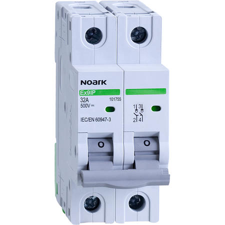 Noark 101757 Ex9IP 2P 63A DC Vypínač,š.2 mod 2pól