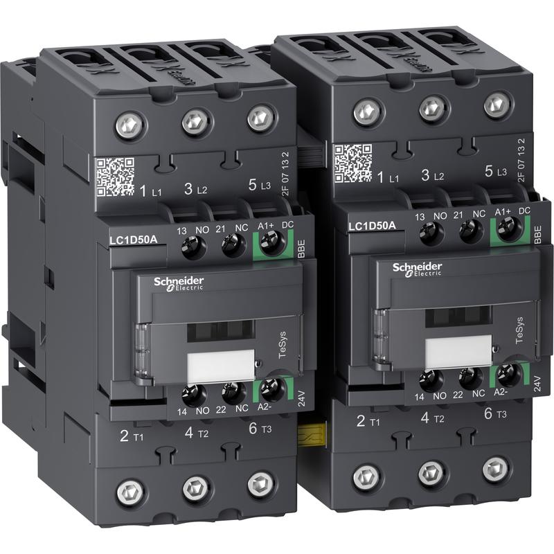 Schneider Electric LC2D50ABBE TeSys D Green 3P AC-3 reverzační 50A 24V  DC