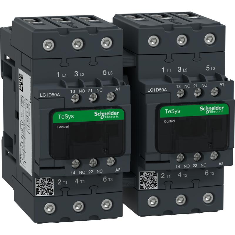 Schneider Electric LC2D50AF7 3P Everlink stykač reverz. AC3 440V 50A cívka 110V AC 50/60Hz