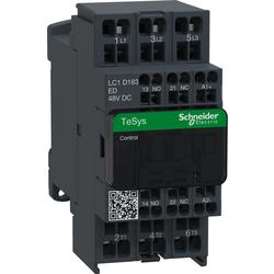 Schneider Electric LC1D183ED Stykač 18A 1"Z" +1"V", pruž.svorky, 48V DC, cívka s rozšíř.rozsahem a odruš.modulem