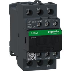 Schneider Electric LC1D38MD Stykač 38A 1"Z" +1"V" 220V DC, cívka s rozšíř.rozsahem a odruš.modulem