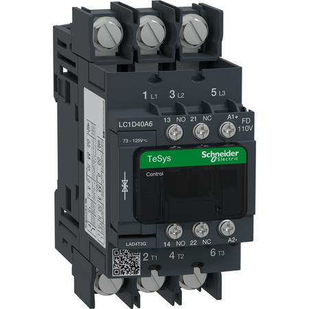 Schneider Electric LC1D40A6FD 3P stykač se svorkami pro oka AC3 440V 40A cívka 110V DC