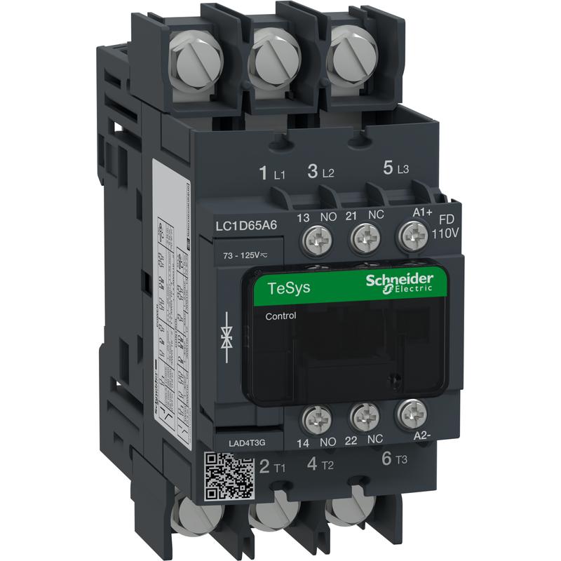 Schneider Electric LC1D65A6FD 3P stykač se svorkami pro oka AC3 440V 65A cívka 110V DC