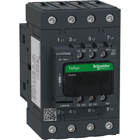 Schneider Electric LC1DT60AED 4P Everlink stykač AC1 415V 60 A cívka 48V DC