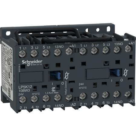 Schneider Electric LP5K1210BW3 reverzační ministykač 3P 12A AC-3 440V-pomocný kontakt 1Z-cívka 24V DC