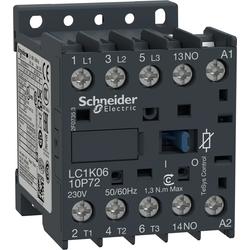 Schneider Electric LC1K0610P72 ministykač 3P (3Z) 6A AC-3 440V-pomocný kontakt 1Z- cívka 230V 50Hz