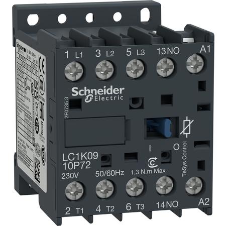 Schneider Electric LC1K0910P72 ministykač 3P (3Z) 9A AC-3 440V-pomocný kontakt 1Z- cívka 230V 50Hz