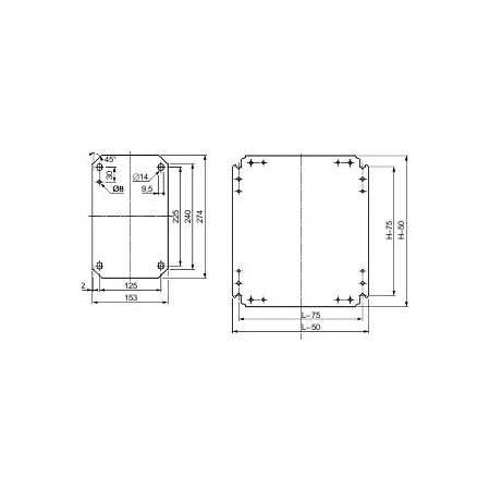 Schneider Electric NSYMM86 Plný montážní panel 800X600