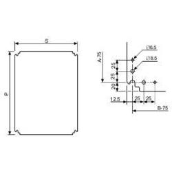 Schneider Electric NSYMPP32 Plastový montážní panel 300x200