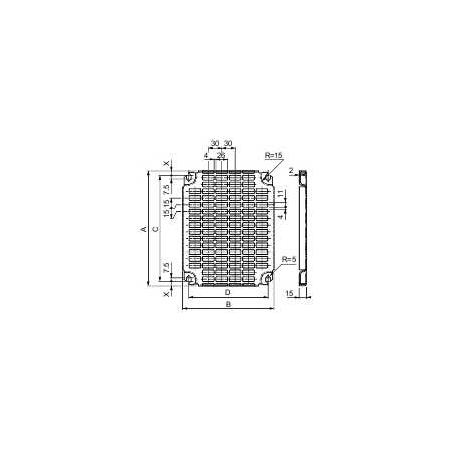 Schneider Electric NSYMR53 Montážní panel perforovaný 500x300