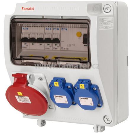 Famatel v190-6kA - ZSF20001000.1 /3957 Zás.skříň IP44 jištěná s chráničem 40/4/003