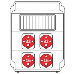 SEZ ROS 11/x-45 Zásuvková rozvodnice (ROS 3202 D)
