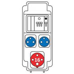 SEZ ROS 5/I-52 Zásuvková kombinace 1x1643+2x230V jištěná
