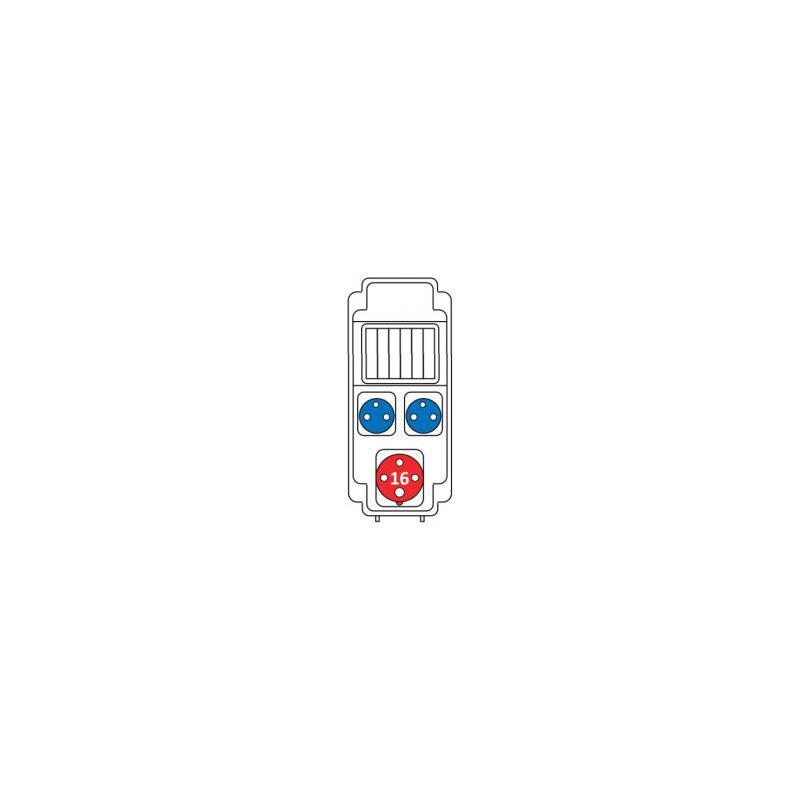 SEZ ROS 5/x-52 Zásuvková kombinace 1x1643+2x230V