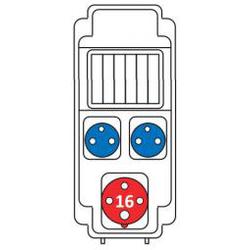 SEZ ROS 5/x-52 Zásuvková kombinace 1x1643+2x230V