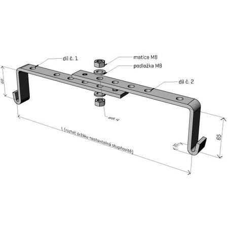 Arkys ARK-224040 nastavitelný držák žlabu DZM 4 ŽZ