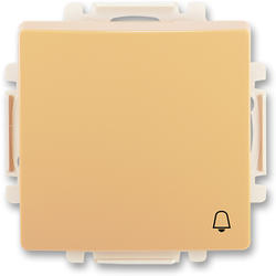 ABB 3557G-A80343 D1 Ovládač tlačítkový zapínací, s krytem, se symbolem zvonku, řaz. 1/0, béžová