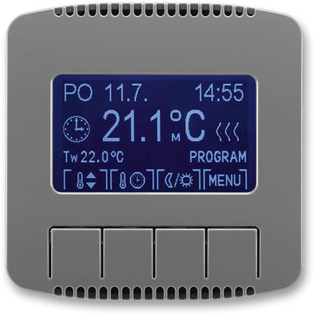 ABB 3292A-A10301 S2 Termostat univerzální programovatelný (ovládací jednotka), kouřová šedá