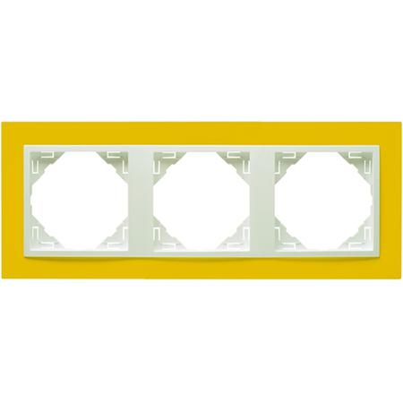 ELKO EP 90930 TRG  žlutá / ledová 3-rámeček žlutá, mezirámeček ledová