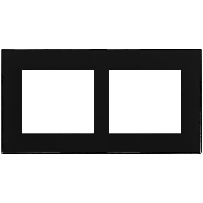 OBZOR DSD 00-00000-215K Rámeček dvojnásobný skleněný DECENTE, černý mat