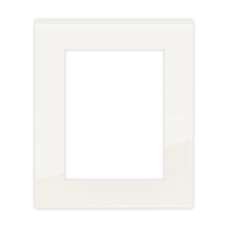 OBZOR DSD 00-00000-8250 Rámeček dvojzásuvky skleněný DECENTE, mléčně bílý