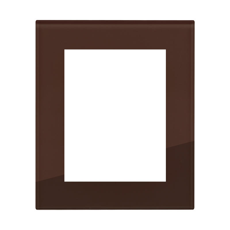 OBZOR DSD 00-00000-8256 Rámeček dvojzásuvky skleněný DECENTE, čokoládově hnědý