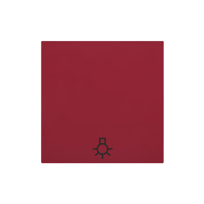 OBZOR DSE 00-01411-000000 Kryt jednoduchý se symbolem světla, rubínově červená