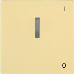 OBZOR DSE 00-03104-000000 Kryt jednoduchý s prosvětlením se symbolem 0-1, vanilkově žlutá
