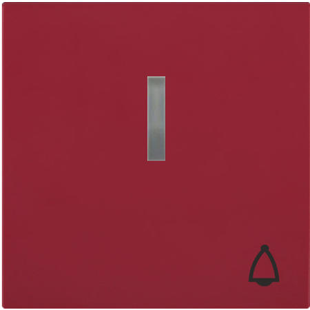 OBZOR DSE 00-03311-000000 Kryt jednoduchý s prosvětlením se symbolem zvonku, rubínově červená