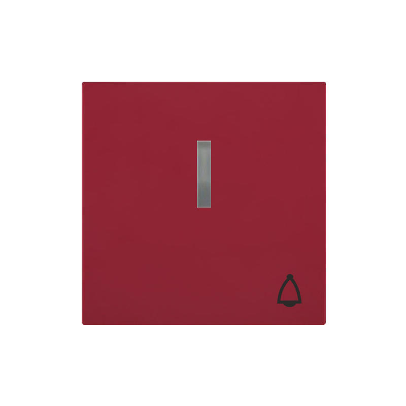 OBZOR DSE 00-03311-000000 Kryt jednoduchý s prosvětlením se symbolem zvonku, rubínově červená
