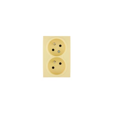 OBZOR DSE 00-82004-000000 Kryt zásuvky dvojnásobné, vanilkově žlutá