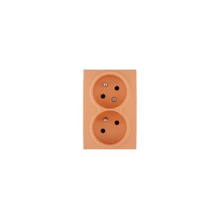 OBZOR DSE 00-82006-000000 Kryt zásuvky dvojnásobné, broskově oranžová