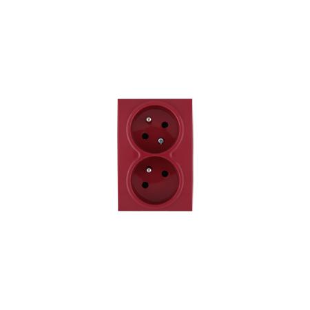 OBZOR DSE 00-82011-000000 Kryt zásuvky dvojnásobné, rubínově červená