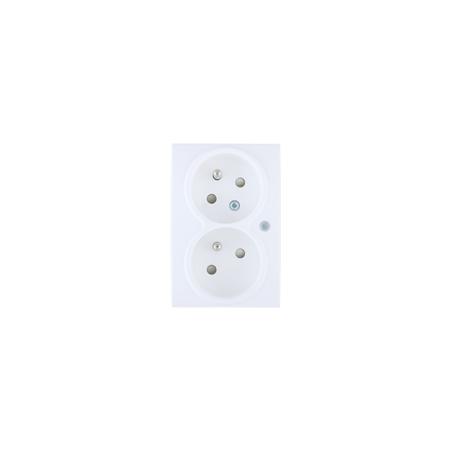 OBZOR DSE 00-85001-000000 Kryt zásuvky dvojnásobné s přepěťovou ochranou, sněhově bílý