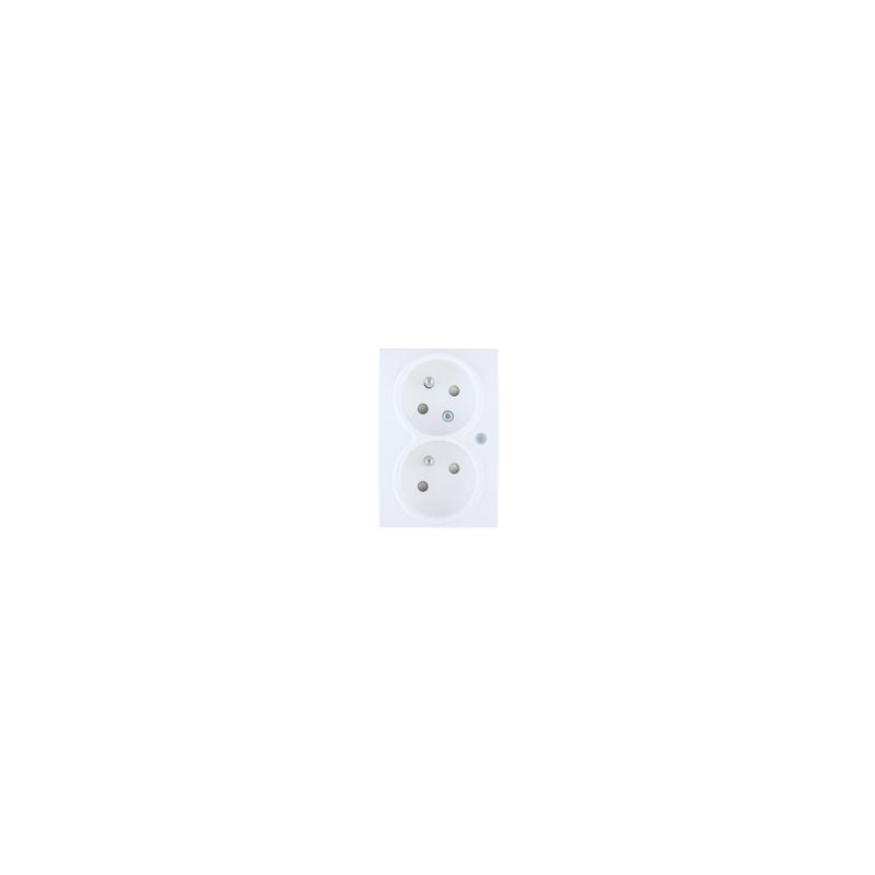 OBZOR DSE 00-85001-000000 Kryt zásuvky dvojnásobné s přepěťovou ochranou, sněhově bílý