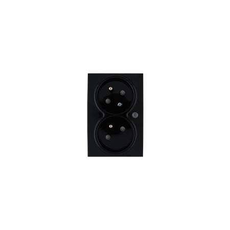 OBZOR DSE 00-85002-000000 Kryt zásuvky dvojnásobné s přepěťovou ochranou, antracitově černá