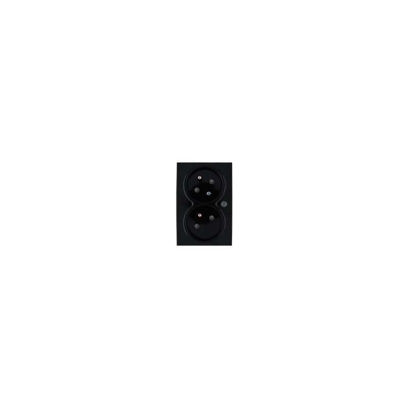 OBZOR DSE 00-85002-000000 Kryt zásuvky dvojnásobné s přepěťovou ochranou, antracitově černá