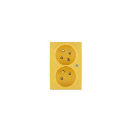 OBZOR DSE 00-85009-000000 Kryt zásuvky dvojnásobné s přepěťovou ochranou, slunečnicově žlutá