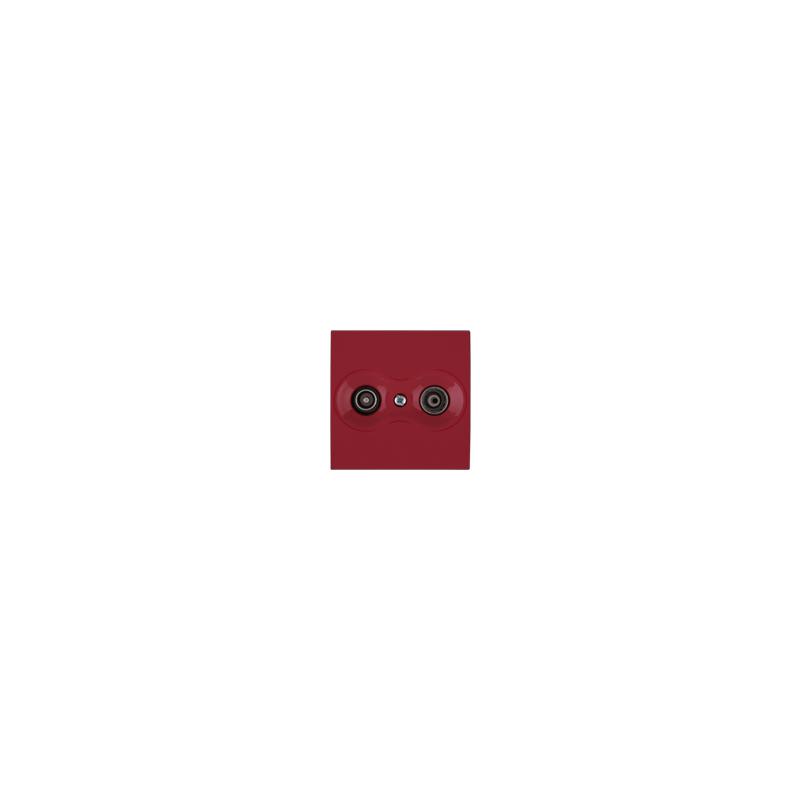 OBZOR DSE 00-94011-000000 Kryt zásuvky TV+R /AUDIO-VIDEO mono, rubínově červená