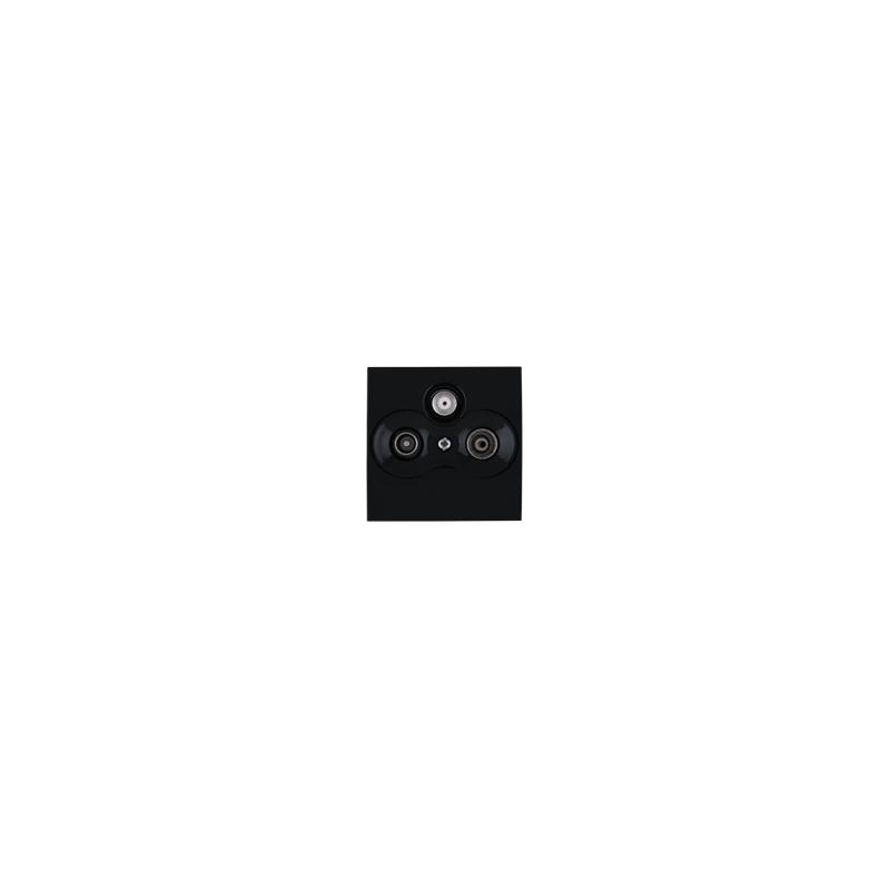 OBZOR DSE 00-97002-000000 Kryt zásuvky TV+R+SAT (AUDIO-VIDEO stereo), antracitově černá