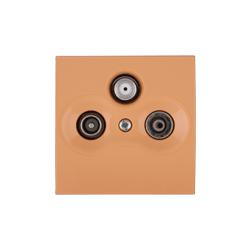 OBZOR DSE 00-97006-000000 Kryt zásuvky TV+R+SAT (AUDIO-VIDEO stereo), broskově oranžová