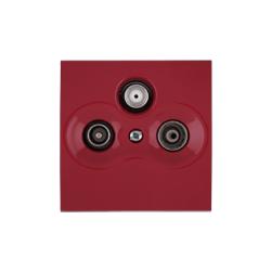 OBZOR DSE 00-97011-000000 Kryt zásuvky TV+R+SAT (AUDIO-VIDEO stereo), rubínově červená