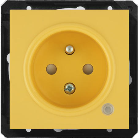 OBZOR DSE 84-84009-000000 Zásuvka s přepěťovou ochranou, slunečnicově žlutá